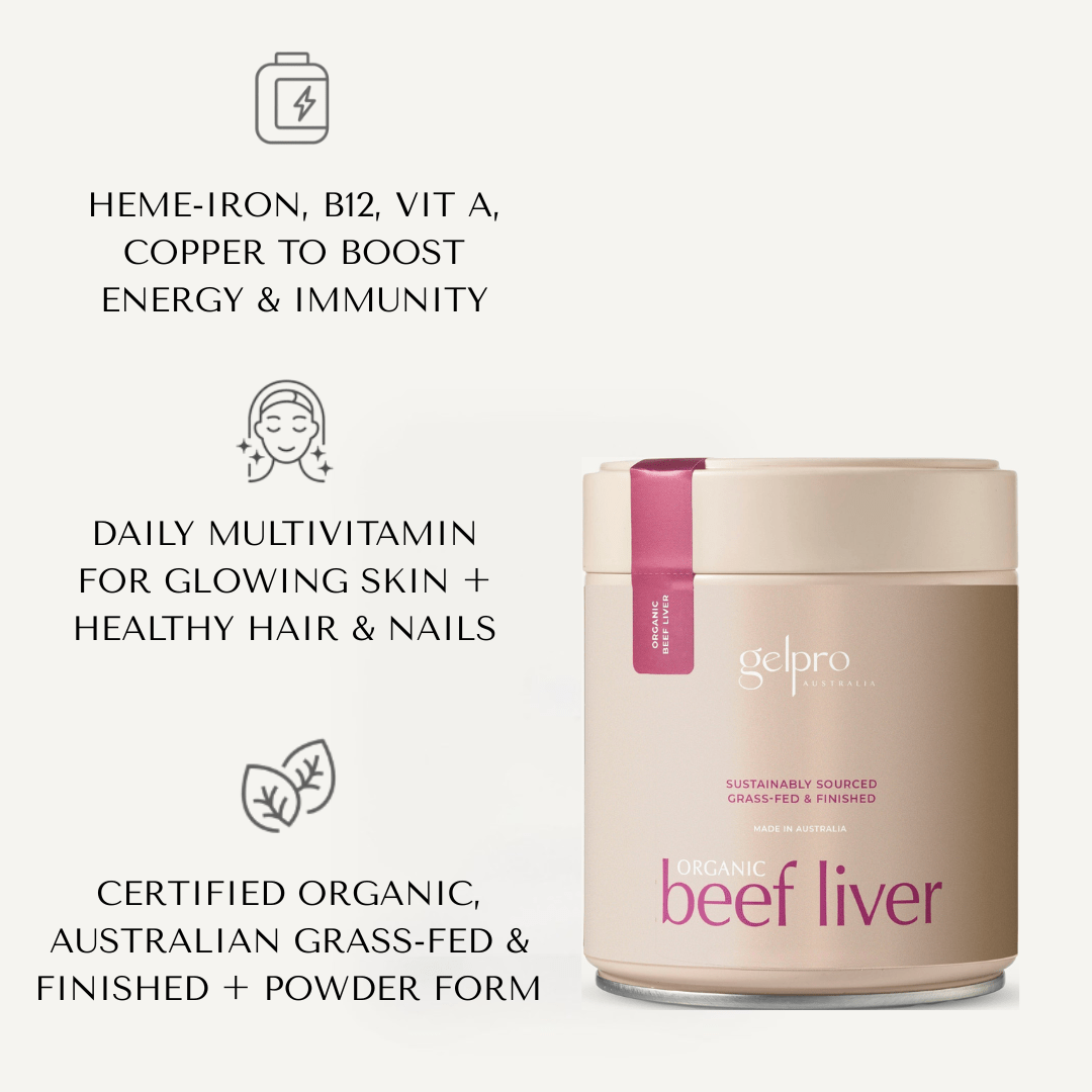 Organic Grass - Fed Beef Liver Powder | 180g - Gelpro Australia