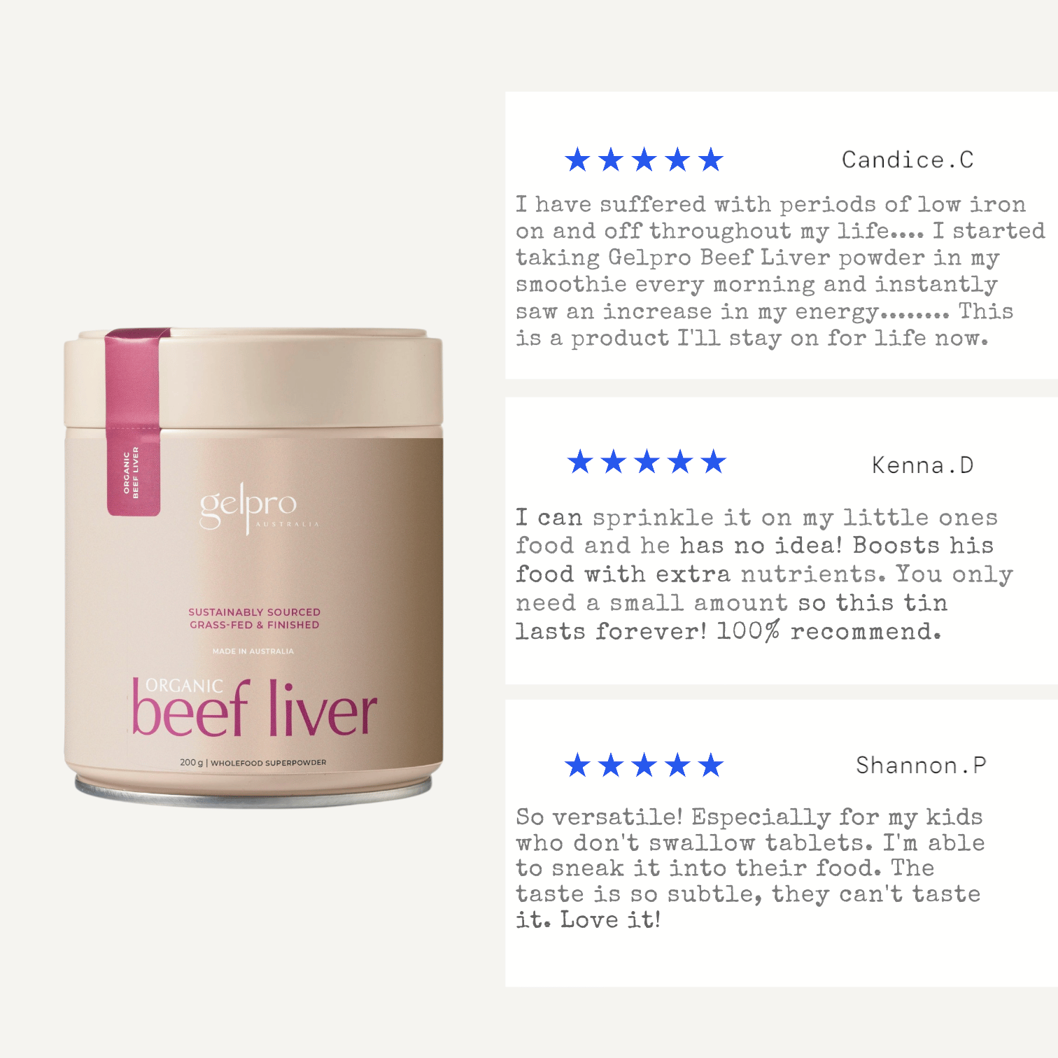 Organic Grass - Fed Beef Liver Powder | 180g - Gelpro Australia