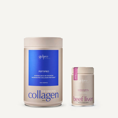 Peptipro collagen hydrolysate and beef liver
