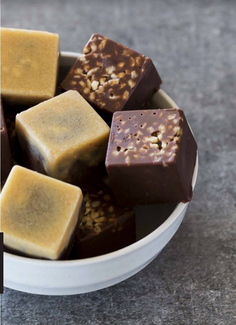 peanut butter and cacao fudge