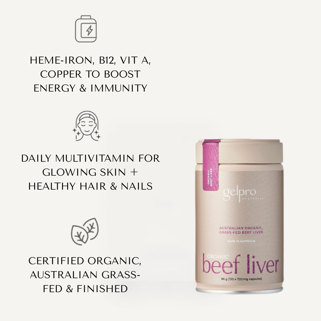 Organic Grass-Fed Beef Liver | 120 capsules