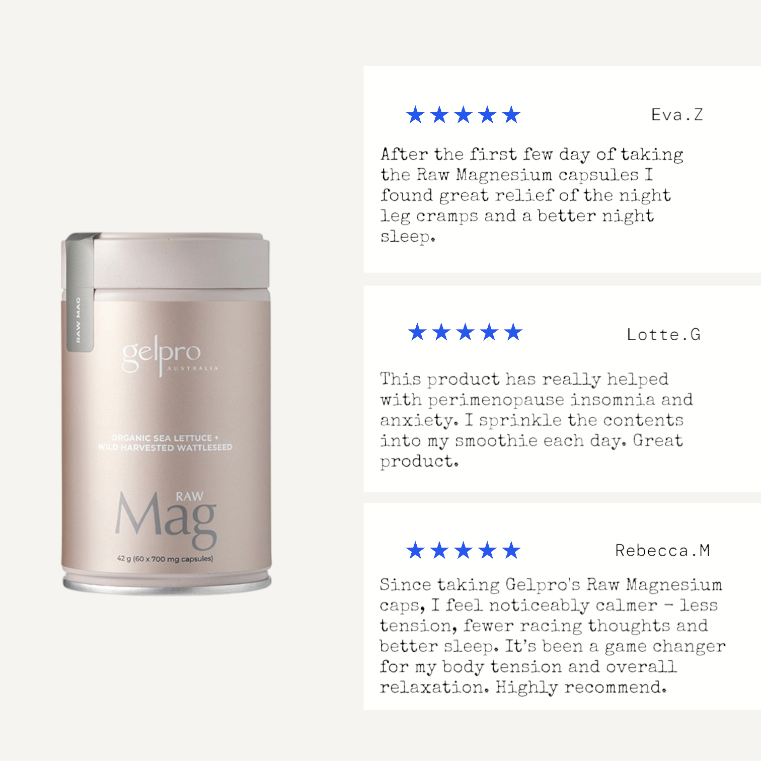 Raw Magnesium | 60 capsules – Gelpro Australia